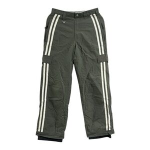 Vintage 90s Ice As Cold Green Ski Snow Pants with White Stripes Size S